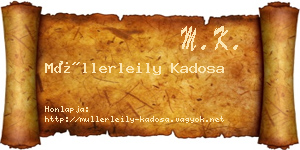 Müllerleily Kadosa névjegykártya